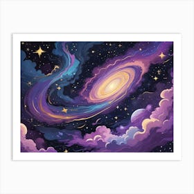 Galaxy Background Art Print