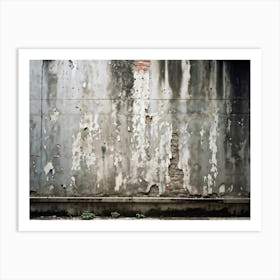 An Intricate Pattern Distressed And Splattered Across A Retro Template Urban Wall Of Weathered Con (1) Art Print