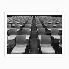 Empty Chairs In Auditorium Art Print