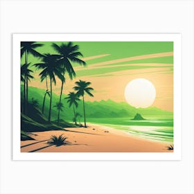 Vector Landscape V2 3 Art Print