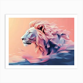 Abstract Lion Art Print