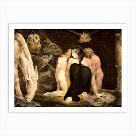 "Hekate" Rare early depiction of Hekate or Hecate - Goddess of Witches by English painter and poet William Blake (1757-1827) Ancient Artwork Named "The Night of Enitharmon's Joy" First Pagan Witchy Witchcraft Witchcore Gothic Unusual RENAISSANCE Art Print