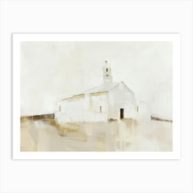 White Church Canvas Print Art Print