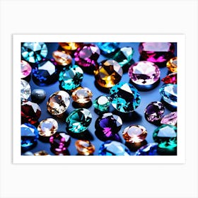 Piled Gemstones Art Print