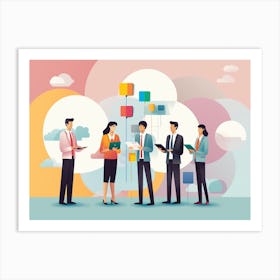 Business Team Meeting Art Print