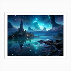 Space Landscape 1 Art Print