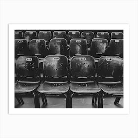 Rows Of Empty Chairs Art Print