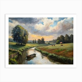 River In The Countryside Art Print