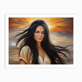 Woman In The Sun 16 Art Print