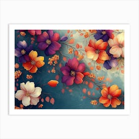 Colorful Flowers 1 Art Print