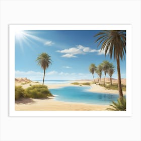 Sahara Desert Paintings Art Print Art Print