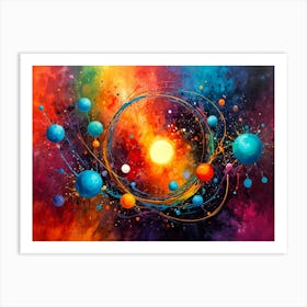 Galaxy Painting Art Print