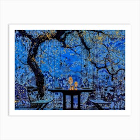 Table Under The Tree Art Print