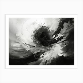 Transcendent Echoes Abstract Black And White 6 Art Print