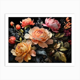 Default A Stunning Watercolor Painting Of Vibrant Flowers And 0 (3) (1) Art Print