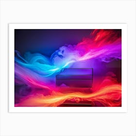 Chaos Of Beauty Embodied In A Digital Art Fine Art Photography Swirling Patterns Of Vibrant Colors Art Print