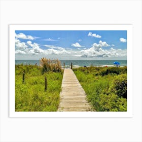 Boardwalk To Folly Beach South Carolina Art Print