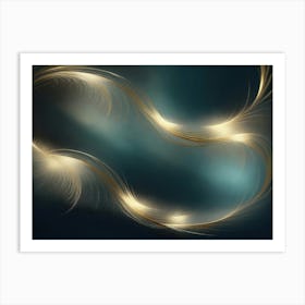 Sparkling golden waves in the sea 10 Art Print