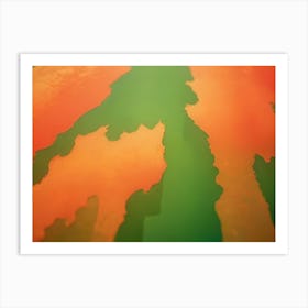 Abstract Close Up Image Of A Watermelon With Red And Green Hues, Creating A Vibrant And Textured Pattern Art Print