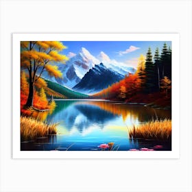 Autumn Lake 15 Art Print