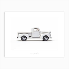 Toy Car 49 Ford F1 White Poster Art Print