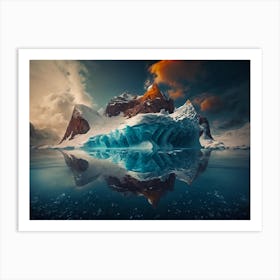 Iceberg In The Water Art Print