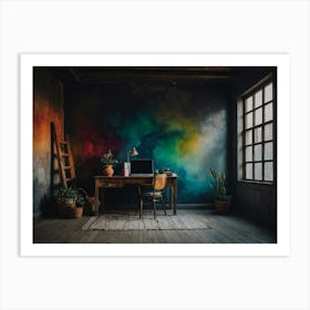 Room With Colorful Walls 1 Art Print