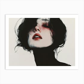 Girl With Red Eyes 1 Art Print