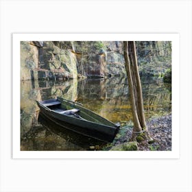 Reflection in the quarry. Rock and water 1 Art Print