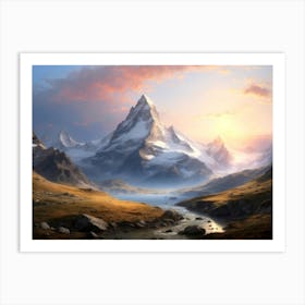 Sunrise On The Matterhorn Art Print