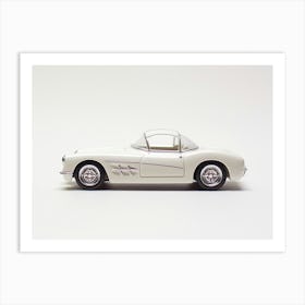 Toy Car 55 Corvette White Art Print
