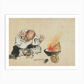 Hokusai Ukiyo-e Chinese Calligraphy Art Print