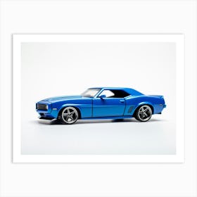 Toy Car 69 Camaro Blue Art Print