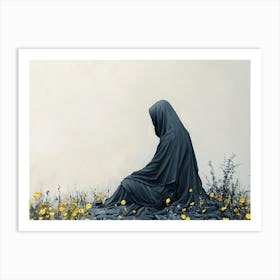 Woman In A Cloak 1 Art Print