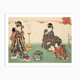 Evening Snow (Bo Setsu), From The Series, Eight Figural Views (Sugata Hakkei) By Utagawa Kunisada Art Print