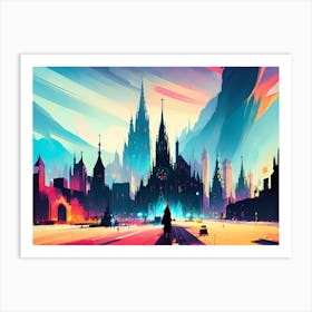 City At Night 5 Art Print