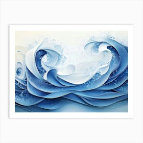 Blue Waves Art Print