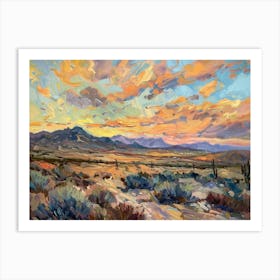 Western Sunset Landscapes Sonoran Desert 1 Art Print