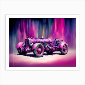 Pink Car 8 Art Print