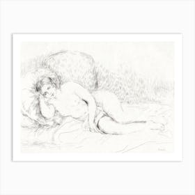 Woman Reclining, To The Left (1906), Pierre Auguste Renoir Art Print