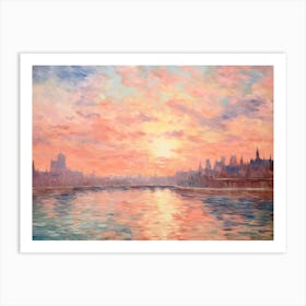 Sunset Over The Thames Art Print