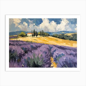 Lavender Field - expressionism 1 Art Print