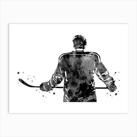 Hockey Player Male Art Print