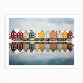 houses in a row, landscape architecture style 2 Art Print