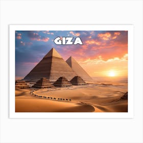 Giza Pyramids Art Print