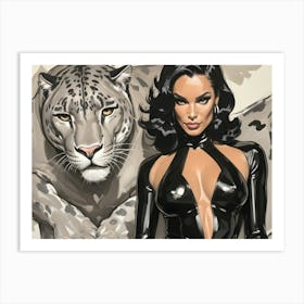 Wildcatr And provokative Woman Art Print