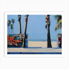 Graffiti On The Beach Art Print