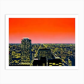 City Pop At Night Hiroshi Nagai Art Print