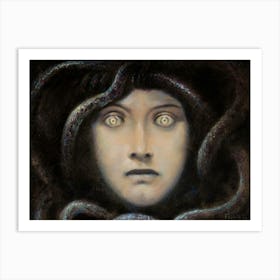 Medusa by Franz Von Stuck c1892 in HD Remastered Famous Painting | Dark Gothic | Dark Aesthetic | Antique Art Print