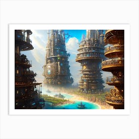 Futuristic City 19 Art Print